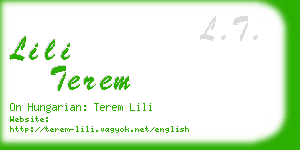 lili terem business card